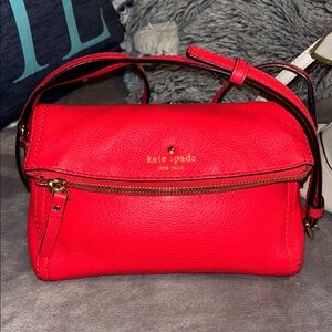 Kate Spade Vibrant Red Cobble Hill Mini Carson Crossbody Bag